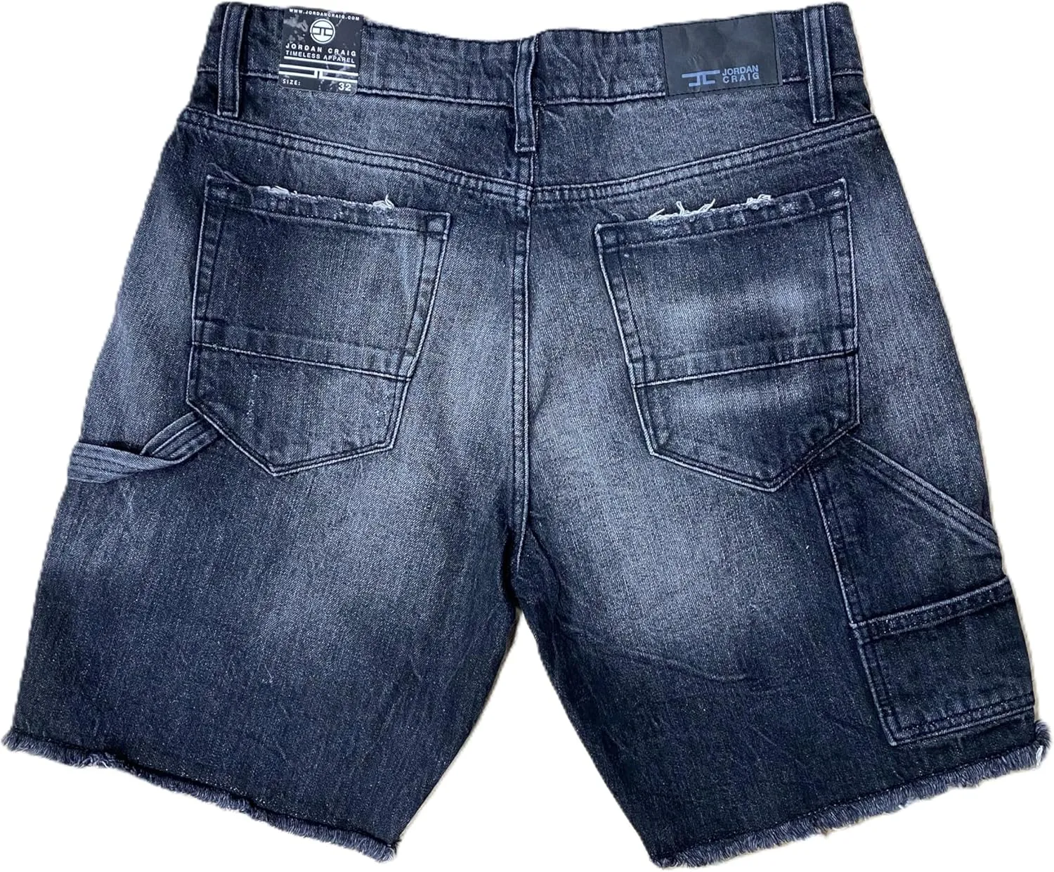 Mens Denim Industrial Black Shorts (J3213S) (P)