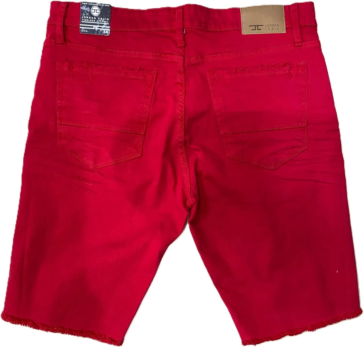 Mens Denim Red Shorts (J3187S) (P)