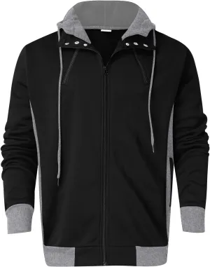 Men's Hooded Shirts Long Sleeve Lightweight Novelty Tops with Hood Athletic Stylish Regular Fit Pullover
