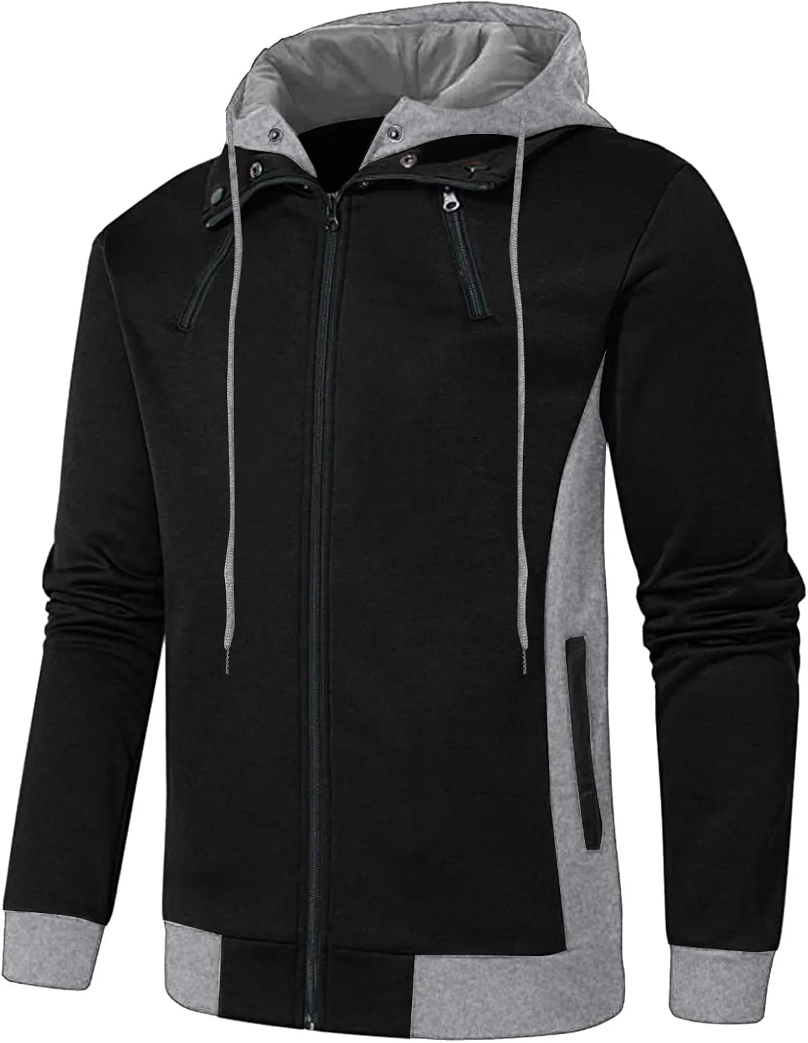 Men's Hooded Shirts Long Sleeve Lightweight Novelty Tops with Hood Athletic Stylish Regular Fit Pullover