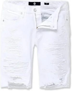 Men's Ironbound Twill Denim Shorts – Designer Fit, Distressed Detailing, Assorted Colors, 32