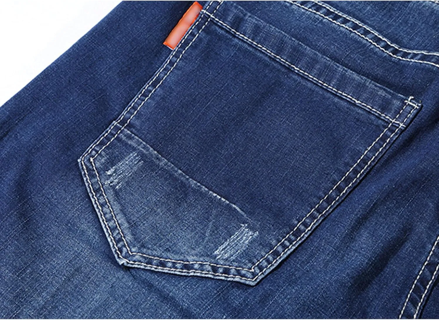 Mens Plus Size Relaxed Jeans Casual Elastic Waistband Baggy Denim Trousers Rugged Drawstring Loose Workwear Pants