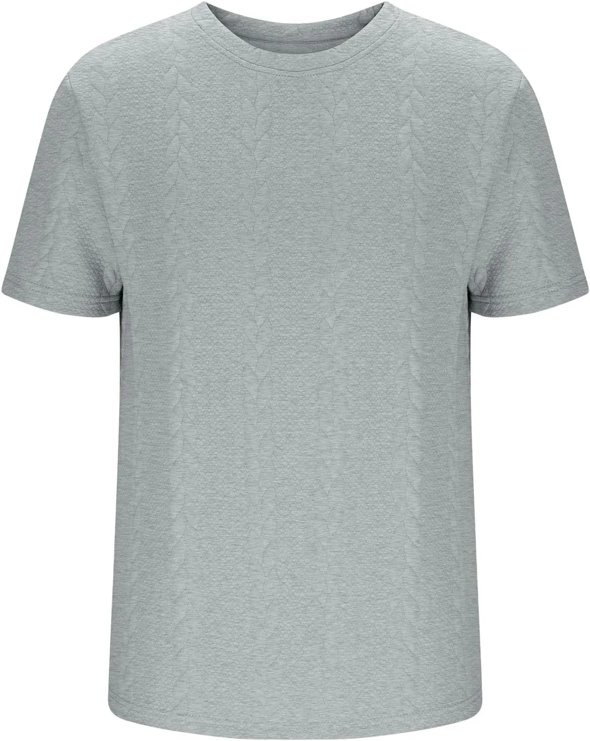 Mens Short Sleeve Shirts Casual Crewneck Textured T-Shirt Solid Color Moisture Wicking Pullover Tees Workout Summer 2025