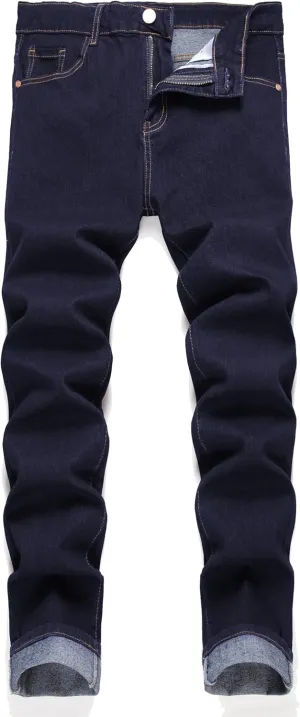 Men's Slim Fit Stretch Jeans Ripped Skinny Jeans for Men, Fashion Straight Leg Comfort Flex Waist Cargo Denim Pants