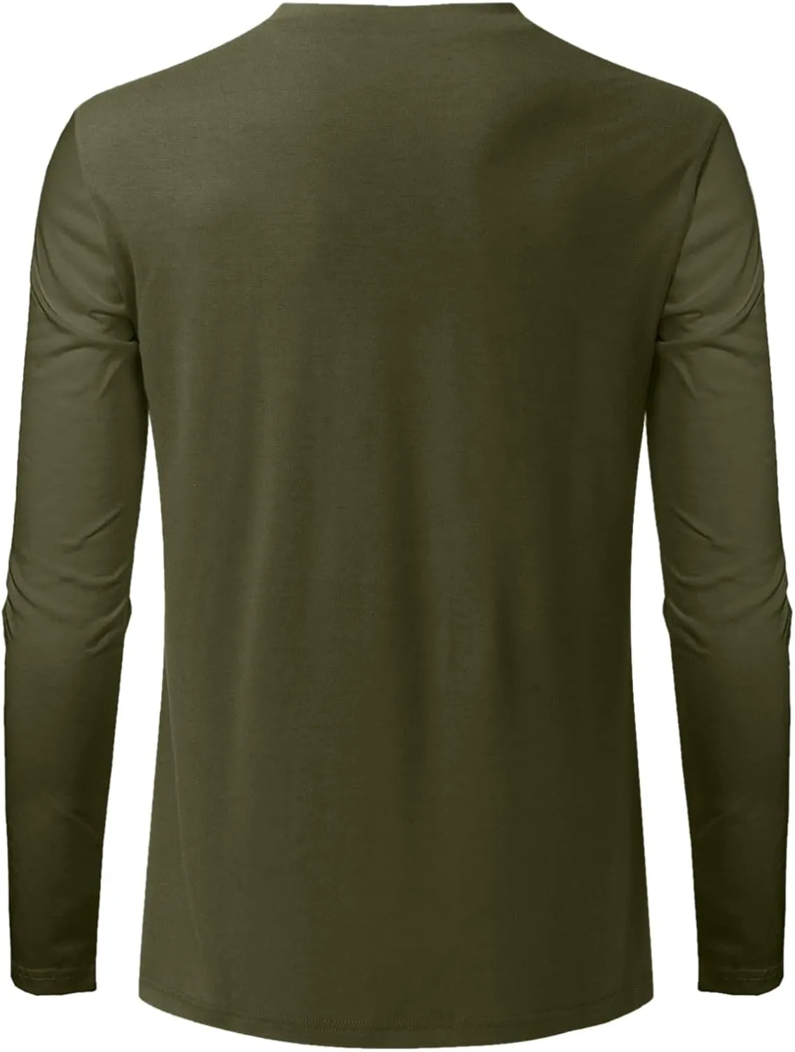 Men's Summer Shirts Long Sleeve Solid Color V Neck Blouse Solid Color Leisure Style Sport Pants Fresh Trendy Tee