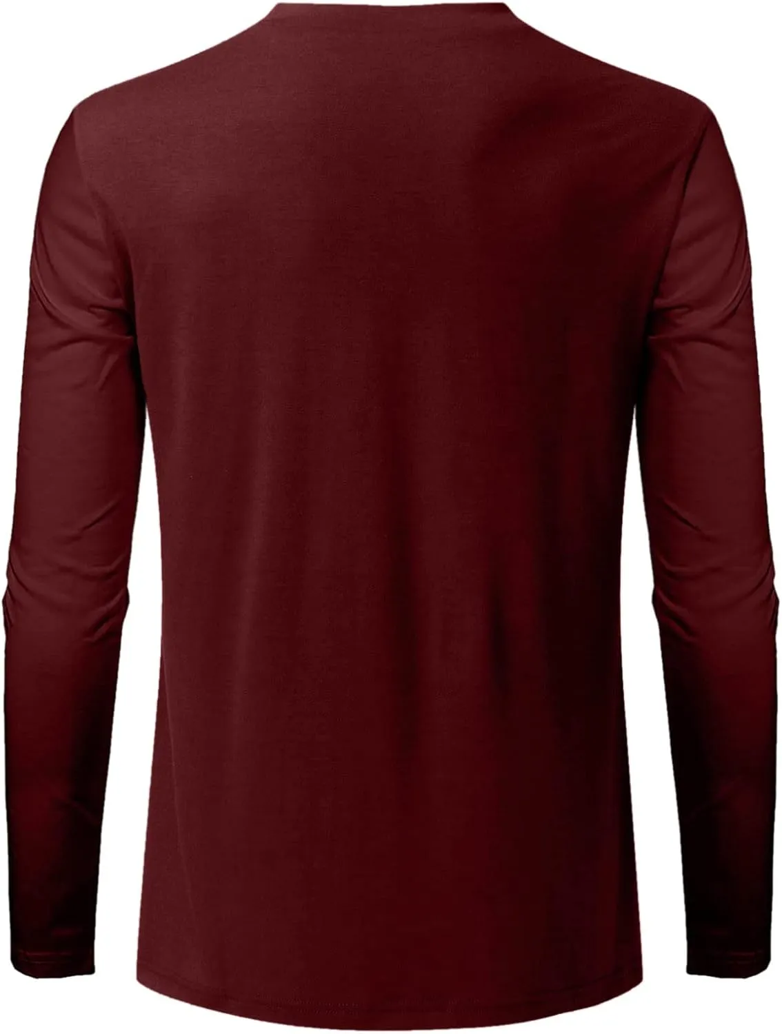 Men's Summer Shirts Long Sleeve Solid Color V Neck Blouse Solid Color Leisure Style Sport Pants Fresh Trendy Tee