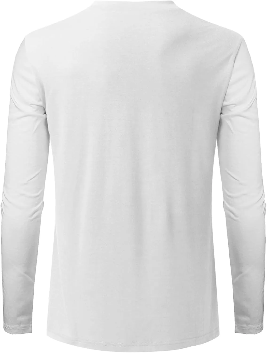 Men's Summer Shirts Long Sleeve Solid Color V Neck Blouse Solid Color Leisure Style Sport Pants Fresh Trendy Tee