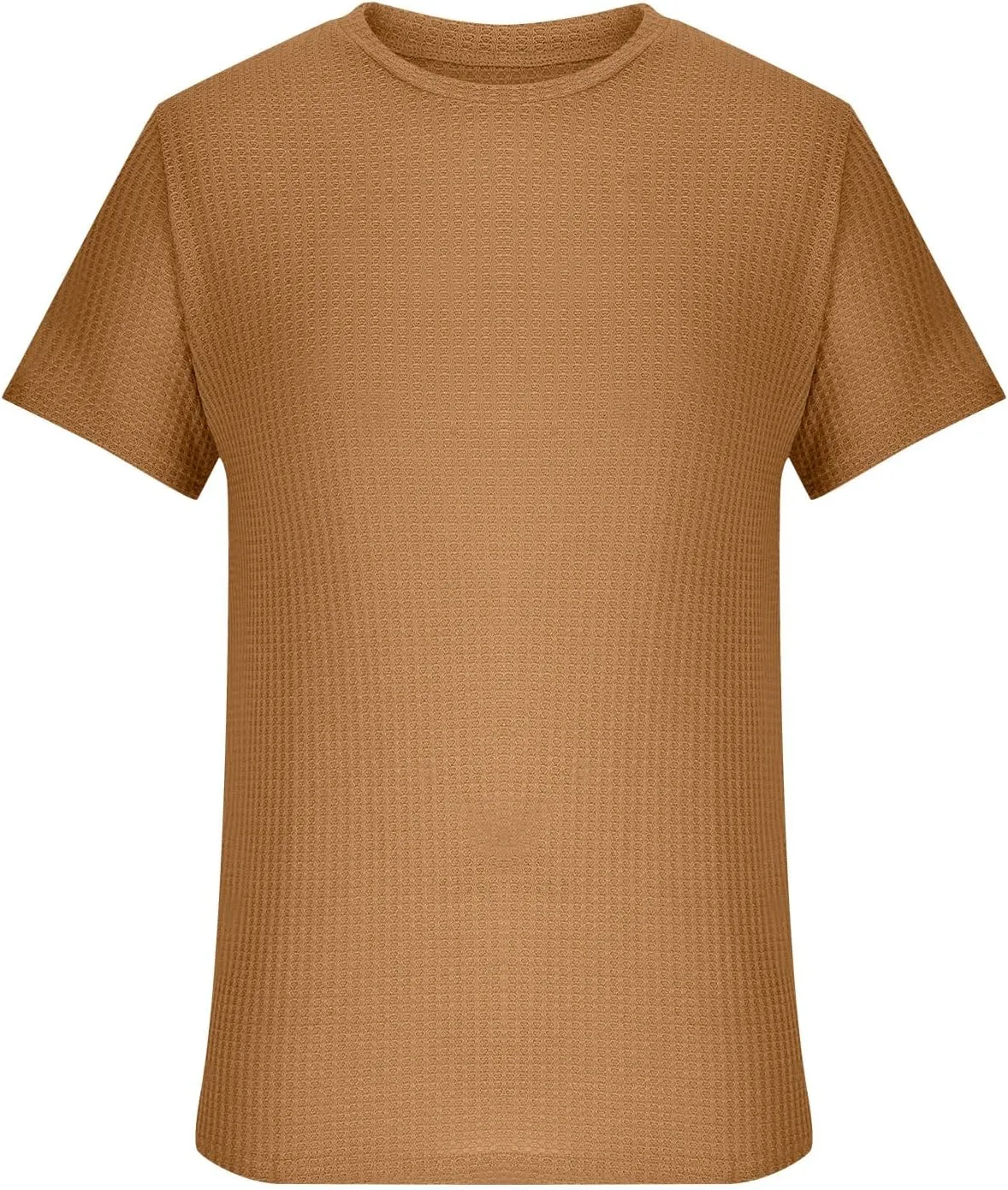 Mens Summer Solid Color Crew Neck Tshirts 2024 Beach Short Sleeve T-Shirt Casual Loose Fit Knitted Tees Clothes