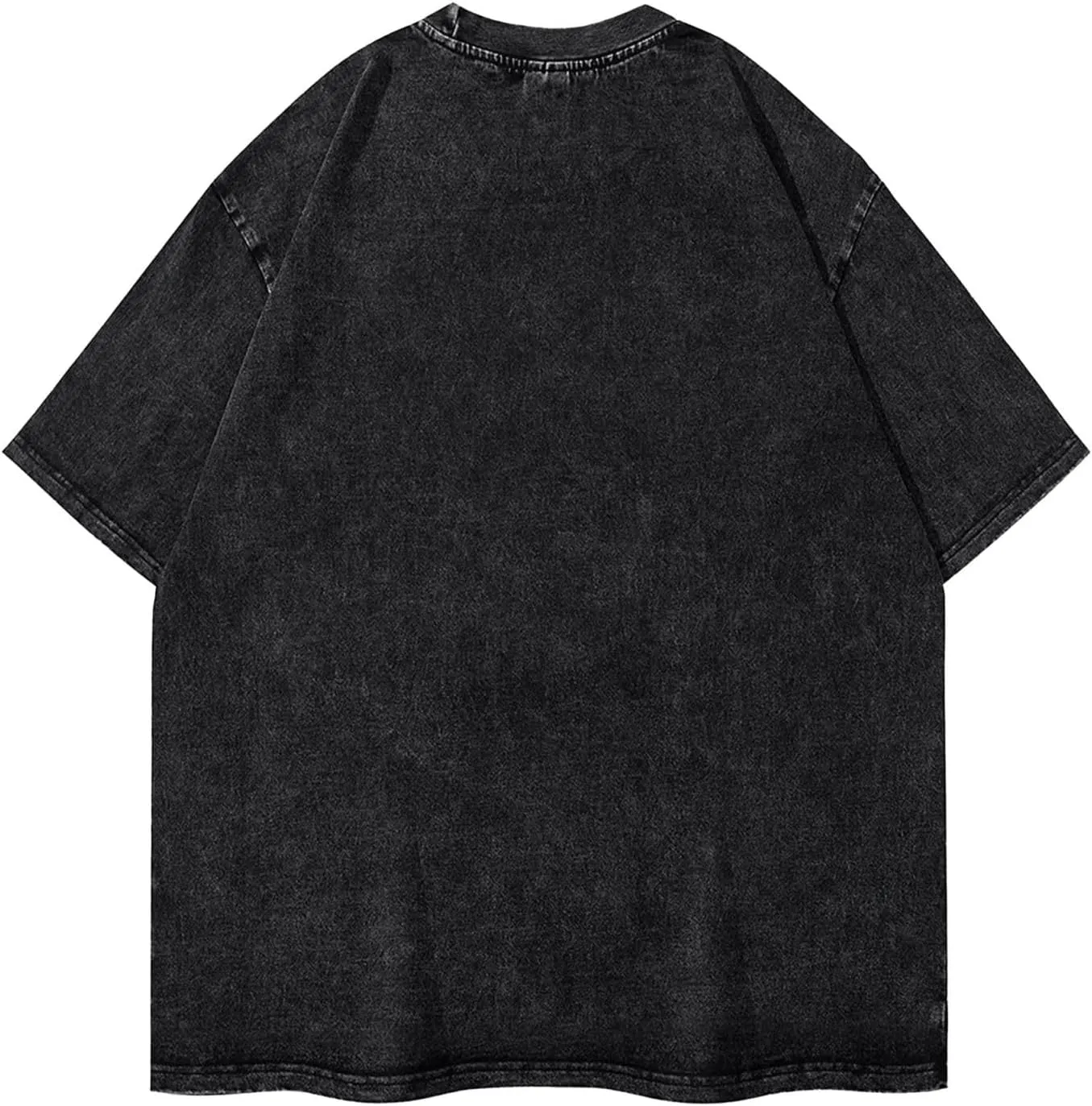 Men's Women's Unisex Fashion T Shirt Oversized Short Sleeve Drop Shoulder Loose Wash Solid Tee