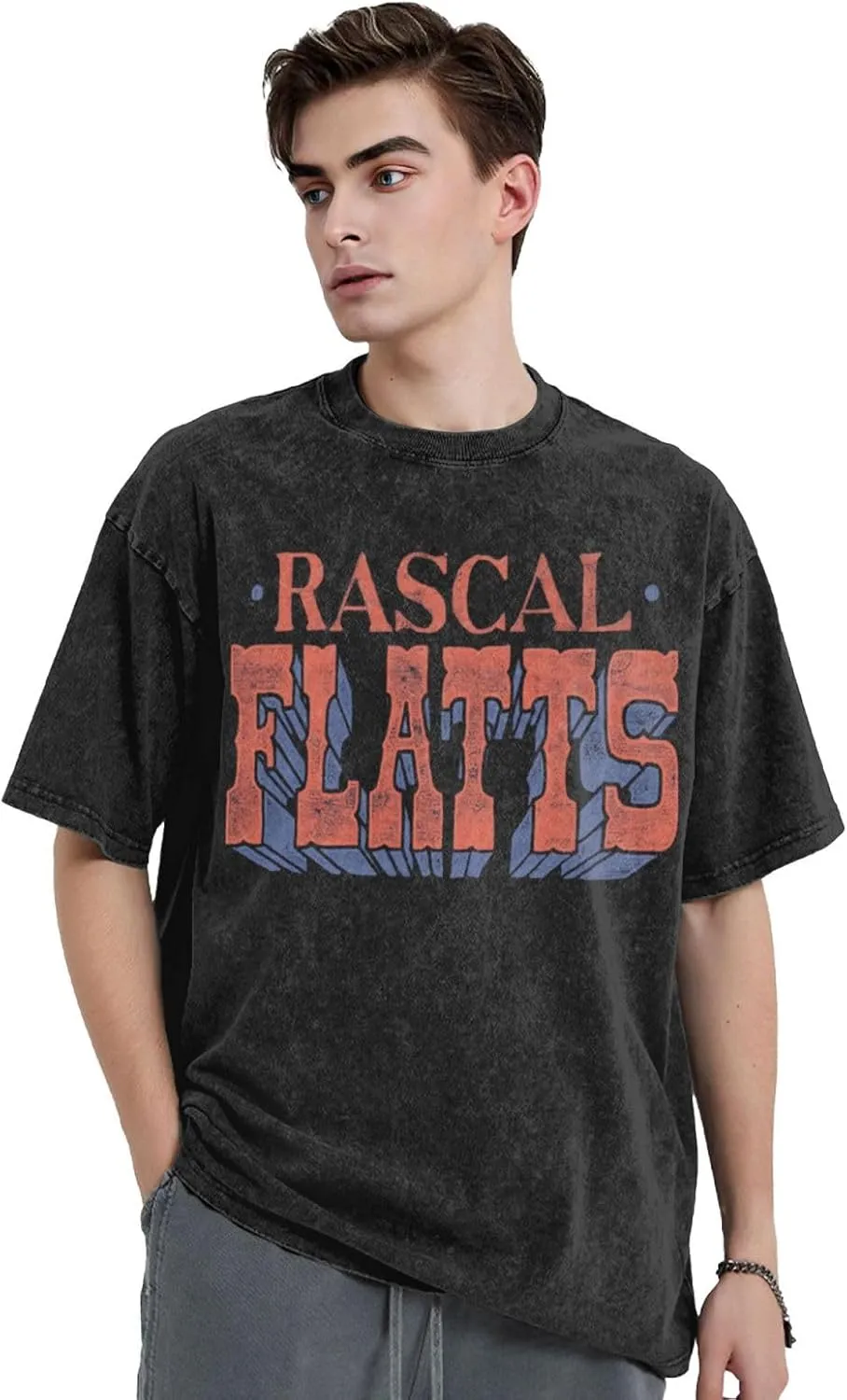 Men's Women's Unisex Fashion T Shirt Oversized Short Sleeve Drop Shoulder Loose Wash Solid Tee