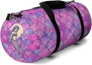 Mermaid Dream Duffel Bag – Pastel Fantasy Travel Bag with Whimsical Ocean Mermaid Print