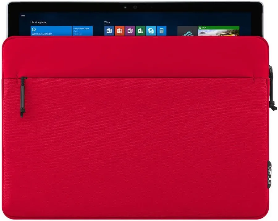 Microsoft Surface Pro 4 Sleeve, Incipio Padded Protective Truman Sleeve for Microsoft Surface Pro 4-Red