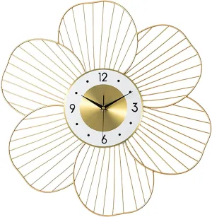 Mid Century Starburst Clock Large Metal Modern Design Sunburst Clock Battery Operated Non Ticking Quartz Movement Mid Century Decor for Living Room C