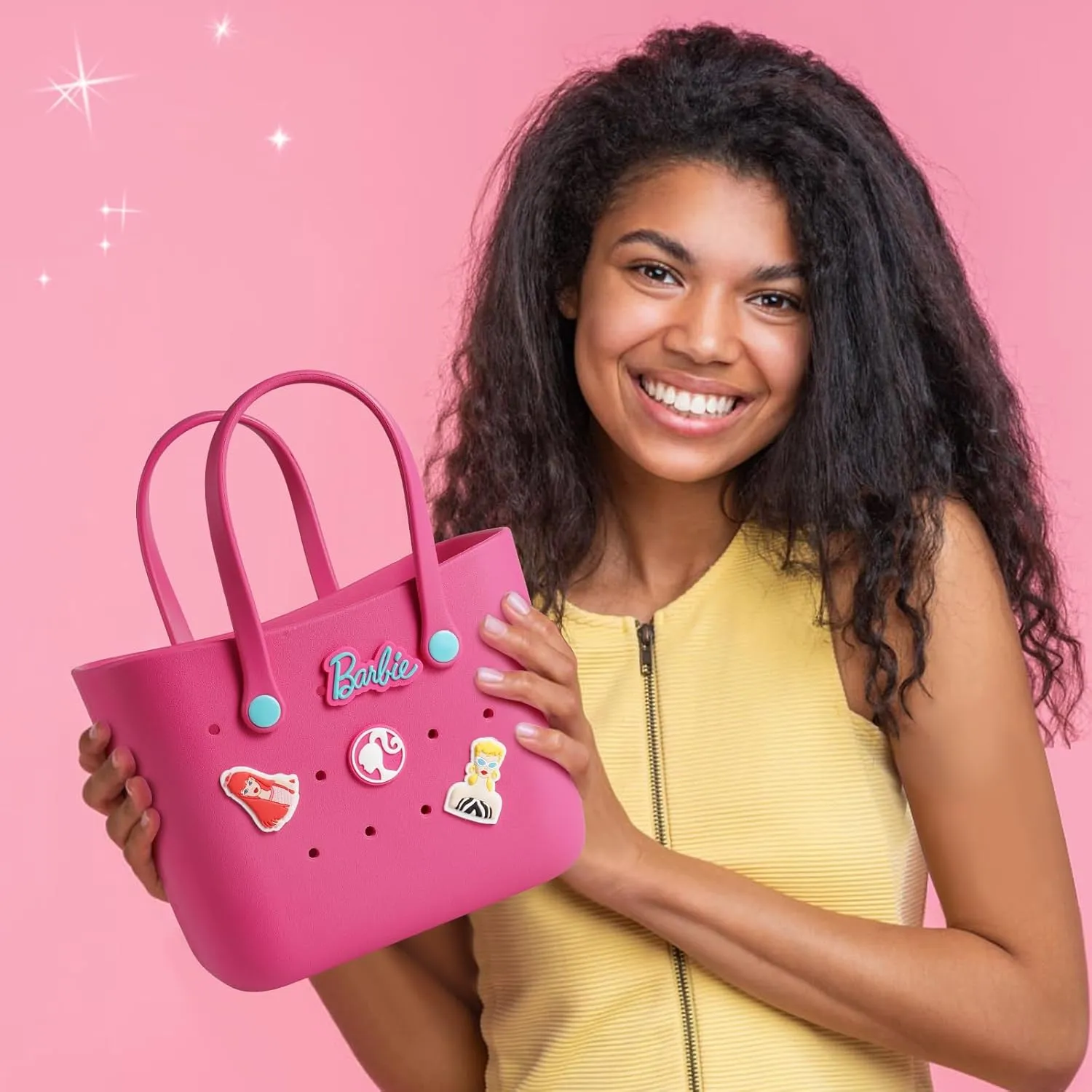 MINISO Barbie Lunch Bag For Women Lunch Tote Bag Cute With Handle Bento Bags Barbie Daylight Shiny Series