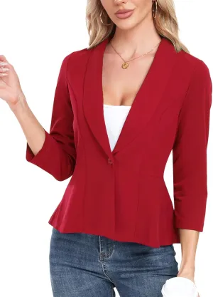 MINTLIMIT Womens Blazer Suit Jackets Dressy 3/4 Sleeve Blazer Casual Business Blazer for Work 2025
