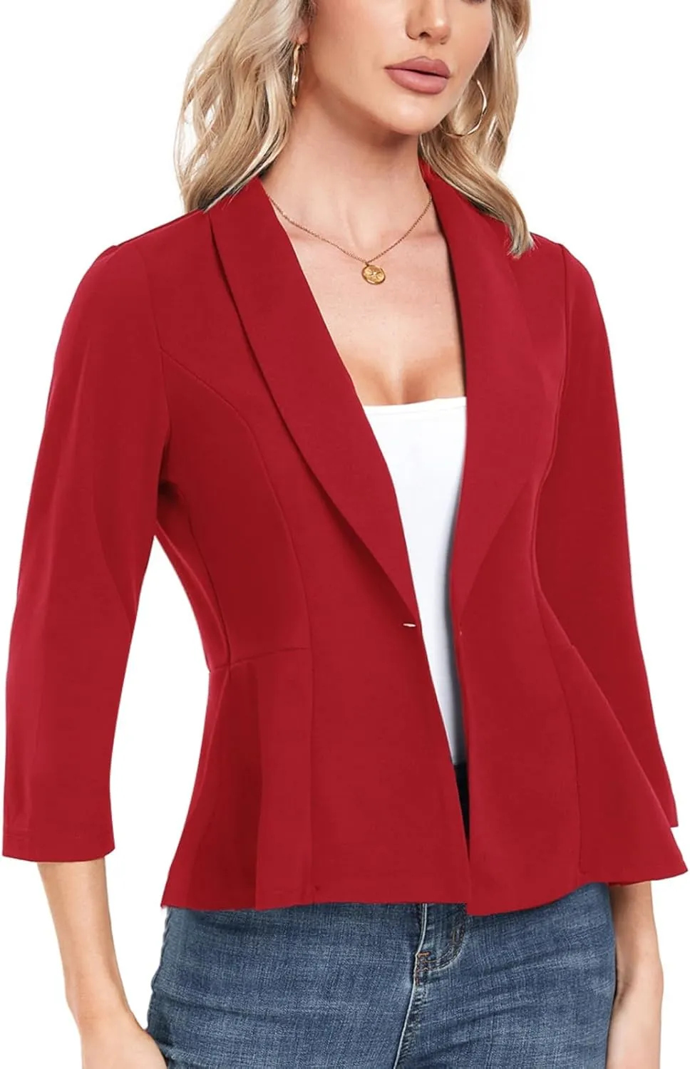 MINTLIMIT Womens Blazer Suit Jackets Dressy 3/4 Sleeve Blazer Casual Business Blazer for Work 2025
