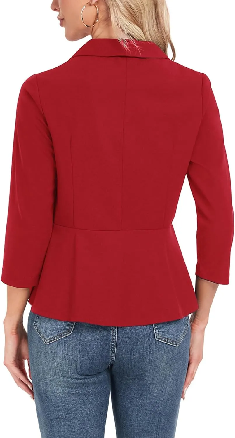 MINTLIMIT Womens Blazer Suit Jackets Dressy 3/4 Sleeve Blazer Casual Business Blazer for Work 2025