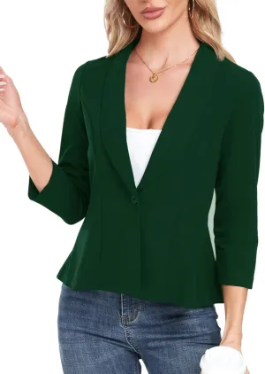 MINTLIMIT Womens Blazer Suit Jackets Dressy 3/4 Sleeve Blazer Casual Business Blazer for Work 2025