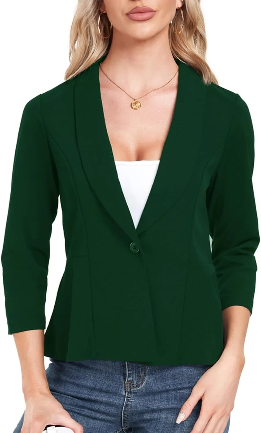 MINTLIMIT Womens Blazer Suit Jackets Dressy 3/4 Sleeve Blazer Casual Business Blazer for Work 2025