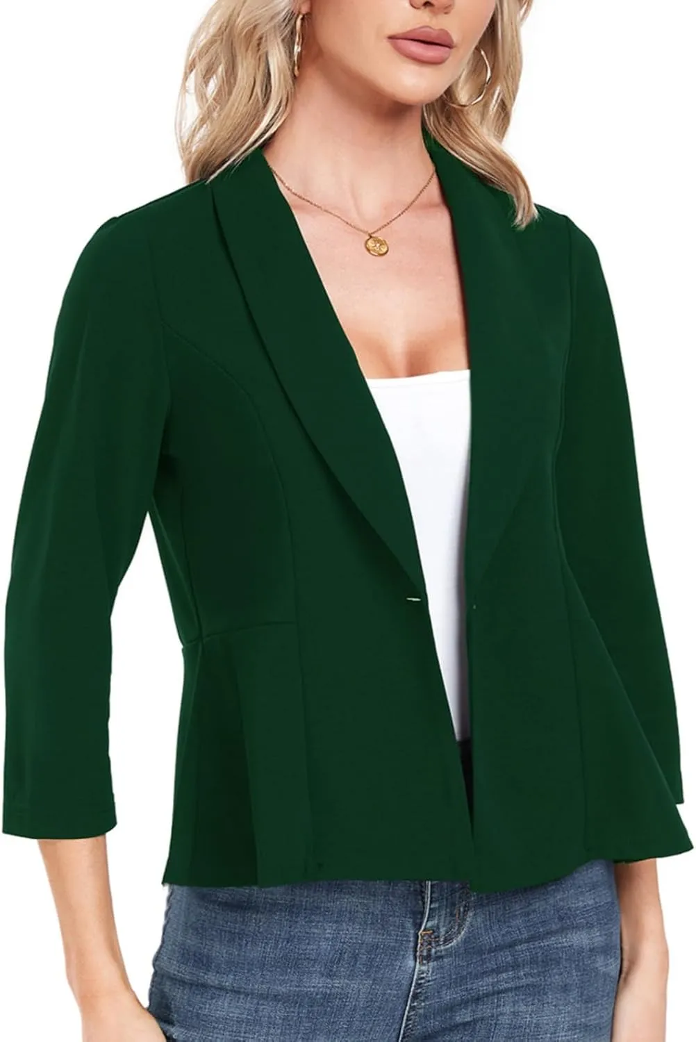MINTLIMIT Womens Blazer Suit Jackets Dressy 3/4 Sleeve Blazer Casual Business Blazer for Work 2025