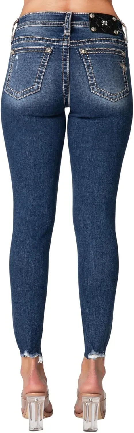 Miss Me Women's Noa Jane Mid-Rise Cropped Skinny Jeans