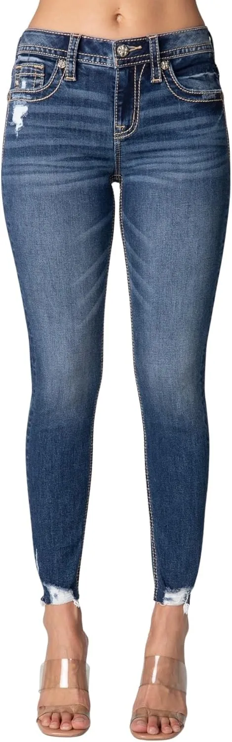 Miss Me Women's Noa Jane Mid-Rise Cropped Skinny Jeans