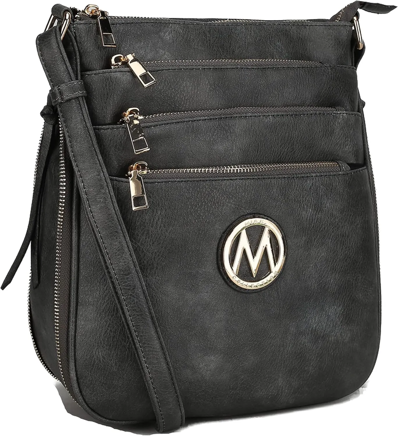 MKF Collection Crossbody Bag for Women – PU Leather Messenger Bag Purse – Designer Handbag Shoulder Strap Purse By Mia K
