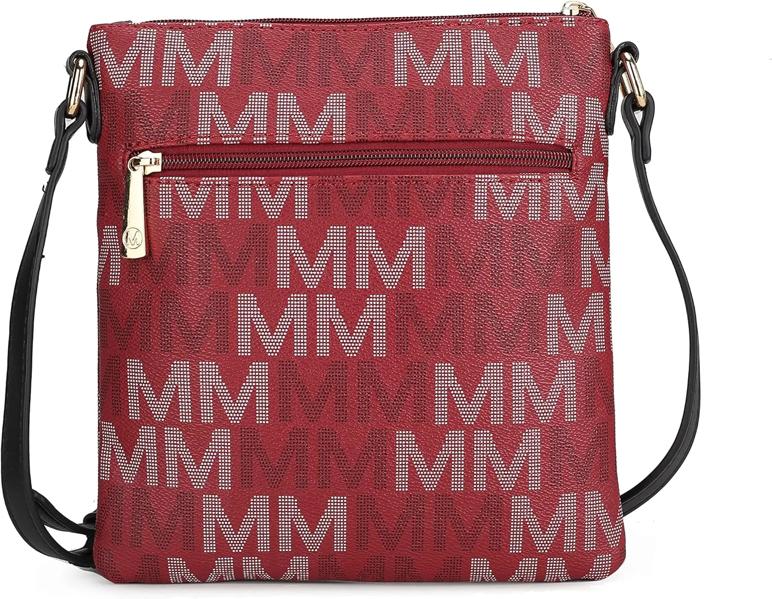 MKF Collection Crossbody Bag for Women, Vegan Leather Triple Zipper Handbag Crossover Bag Purse Shoulder Bag Strapby Mia K