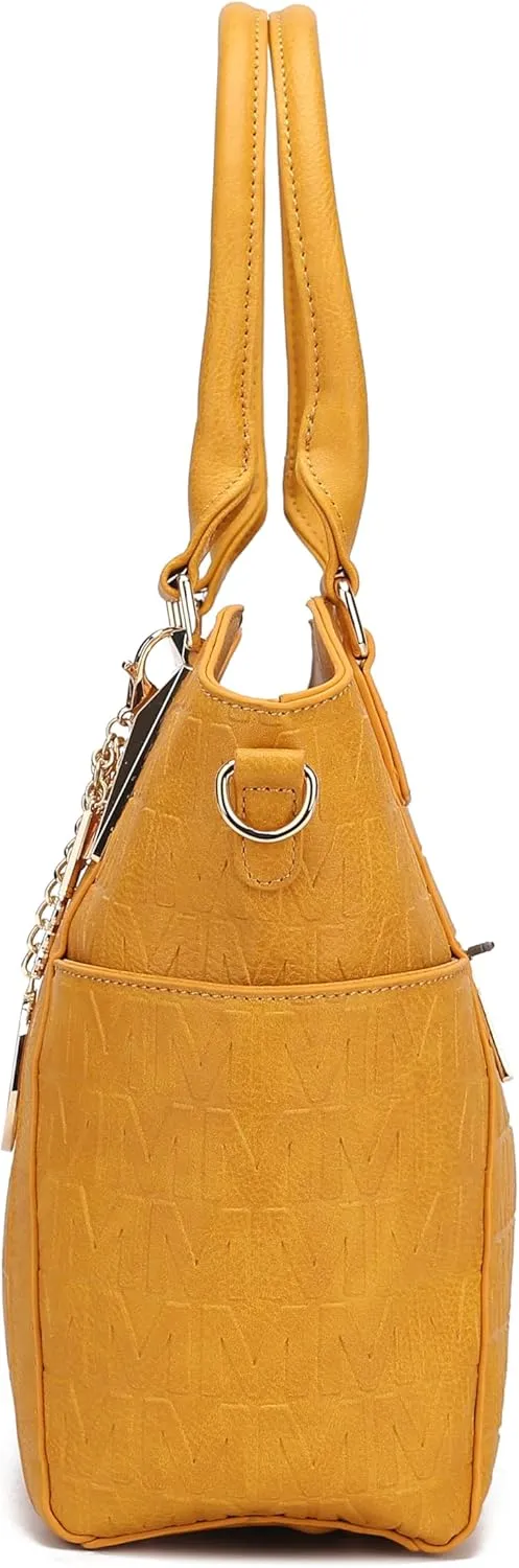 MKF Collection Tote Satchel Handbag for Women: PU Leather Shoulder Bag – Top-Handle Purse, Ladies Pocketbook By Mia K