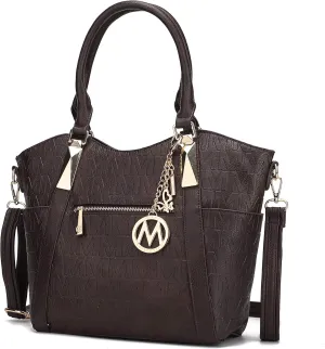 MKF Collection Tote Satchel Handbag for Women: PU Leather Shoulder Bag – Top-Handle Purse, Ladies Pocketbook By Mia K