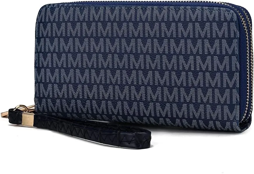 MKF-UM5570NV Noemy M Signature Wallet & Wristlet, Navy