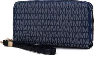 MKF-UM5570NV Noemy M Signature Wallet & Wristlet, Navy