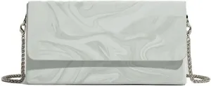 Molodo Women's Shoulder Bag Vegan Leather Chain-Link Pochette Stylish Clutch Bag Handbag Purses