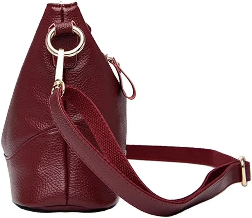 Mudono Crossbody Bag for Women Leather Shoulder Bag Tassel Satchel Retro Handbag Lightweight Purse