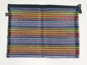 multi-striped bag, black