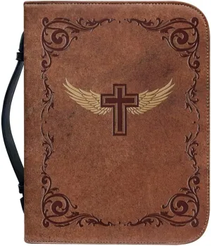 Mumeson Bible Covers for Women Leather Bible Carrying Case Organizer Bag Standard Size Large Capacity Bible Holder