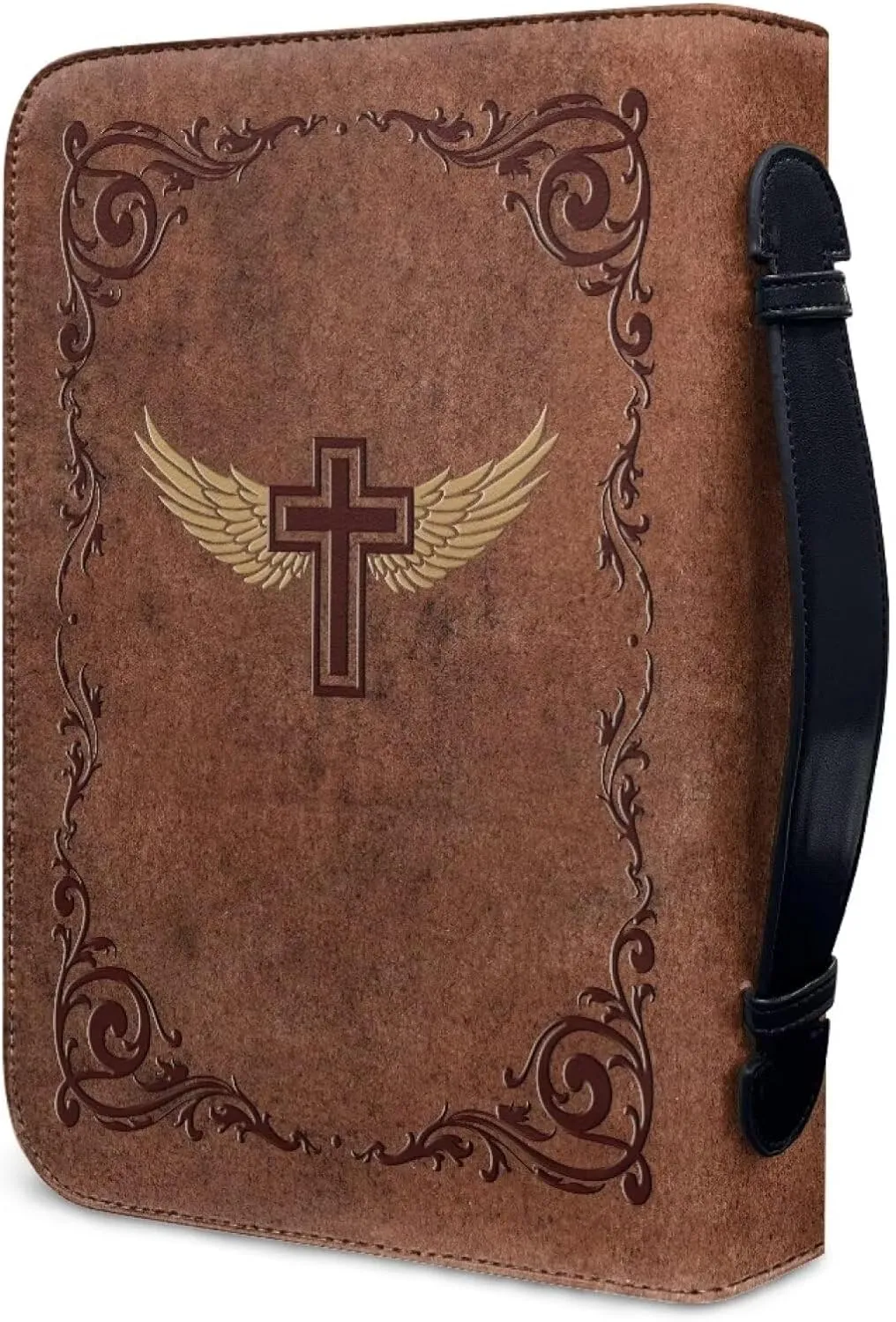 Mumeson Bible Covers for Women Leather Bible Carrying Case Organizer Bag Standard Size Large Capacity Bible Holder