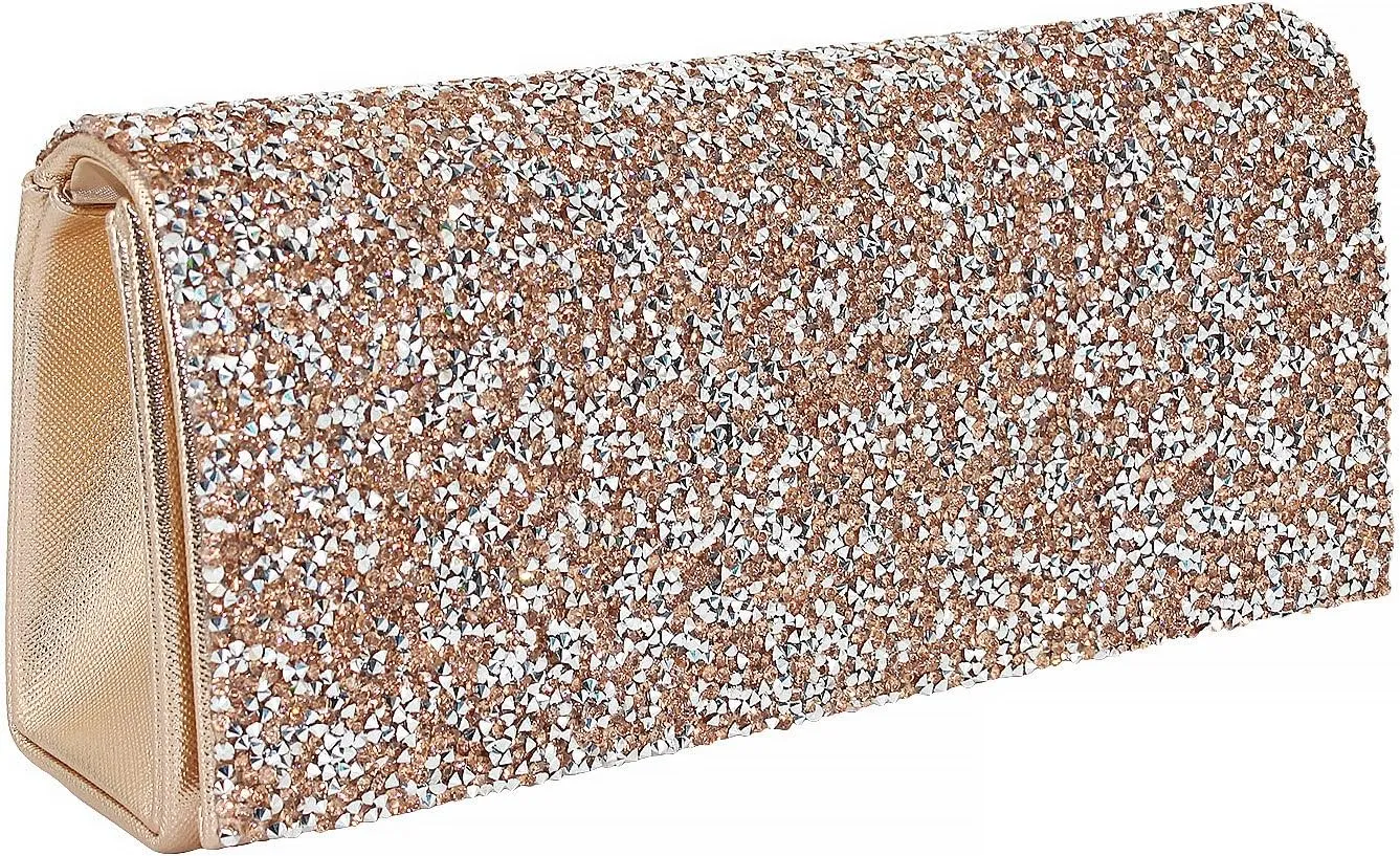 Naimo Bling Shiny Rhinestone Wedding Evening Party Clutch Handbag Purse