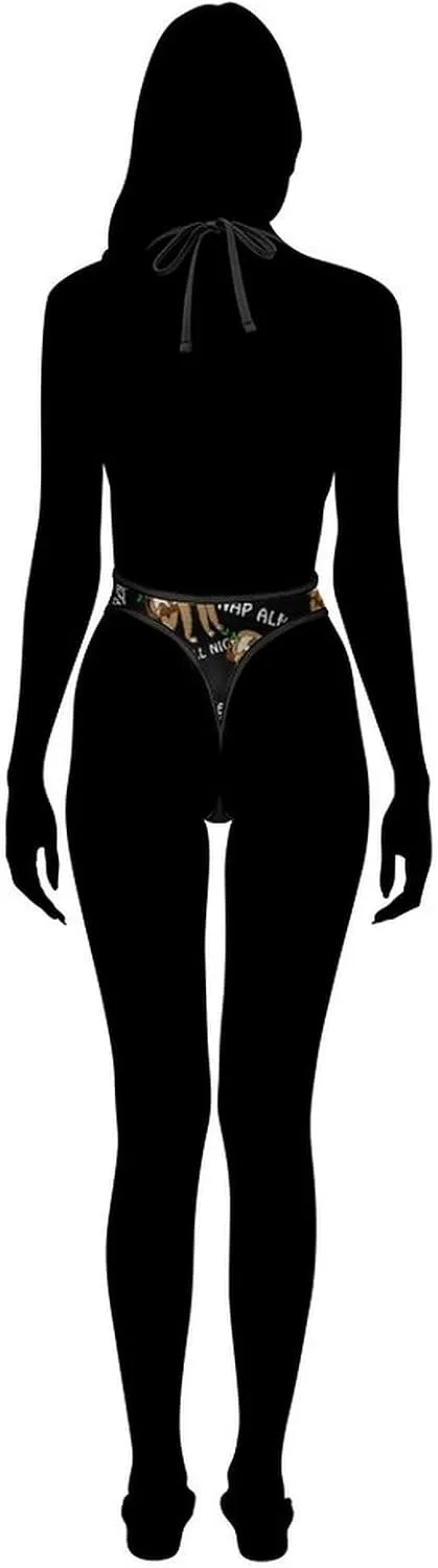 Nap All Day Sleep All Night Sloth Deep V Halter Lingerie Bodysuit Sexy Mesh Teddy Babydoll for Women 1 Piece