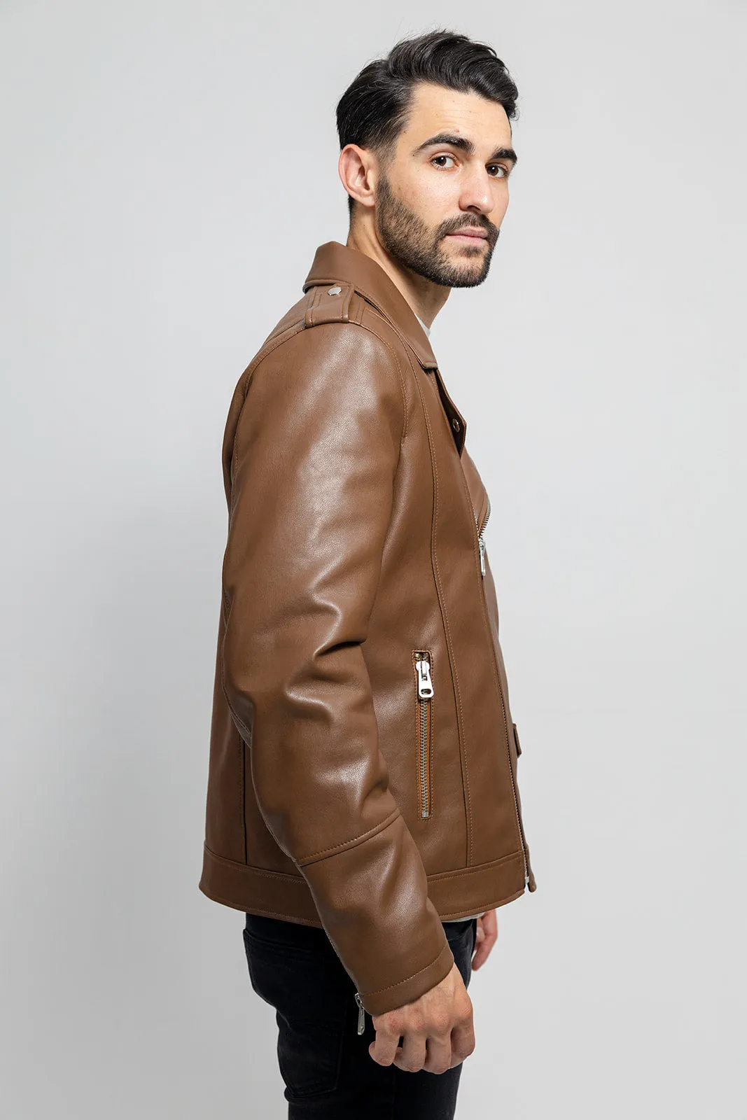 Nash Vegan Faux Leather Jacket