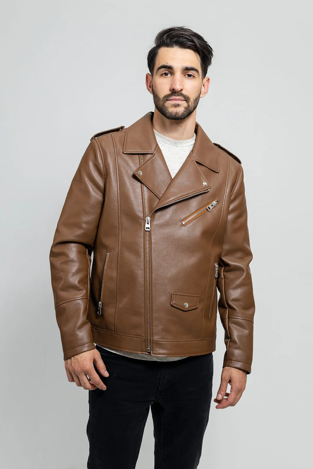Nash Vegan Faux Leather Jacket