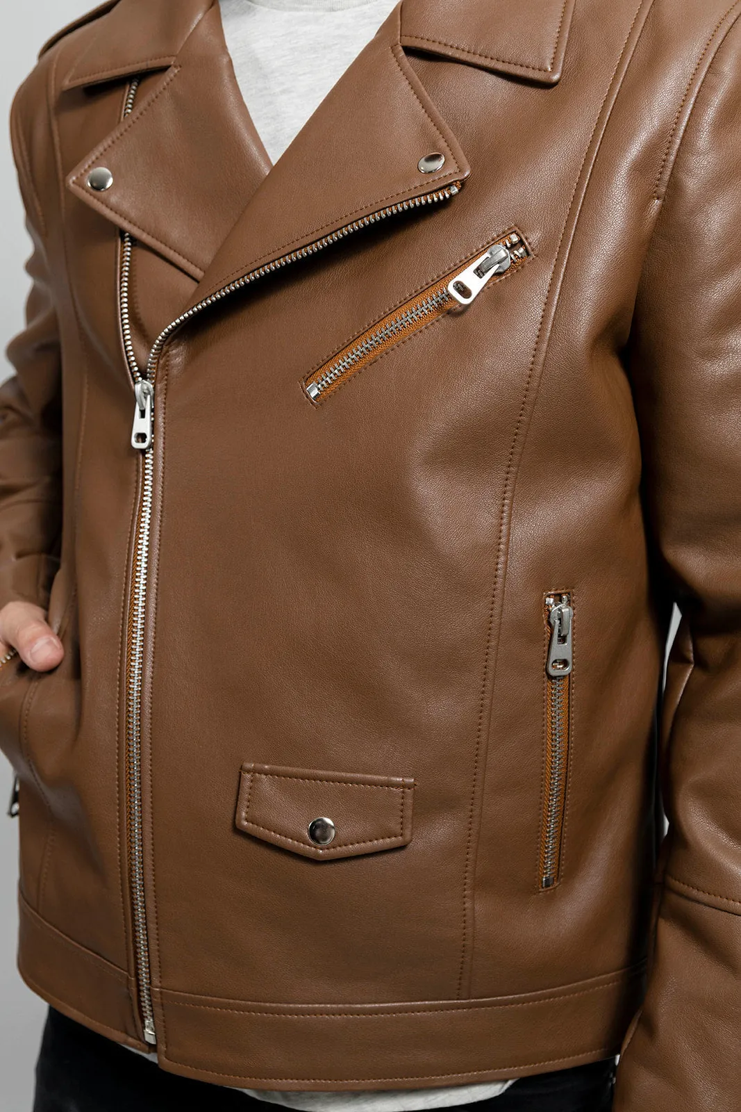 Nash Vegan Faux Leather Jacket