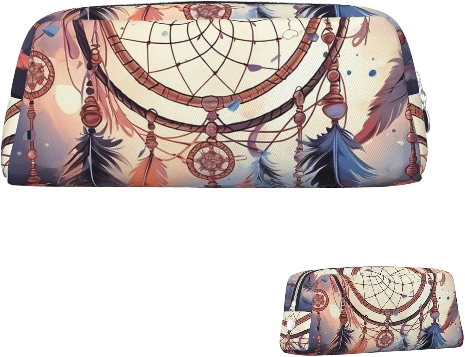 Native American Dream Catcher Makeup Bag Travel Cosmetic Bag for Women Men Pencil Case Zipper Toiletry Bag Purse