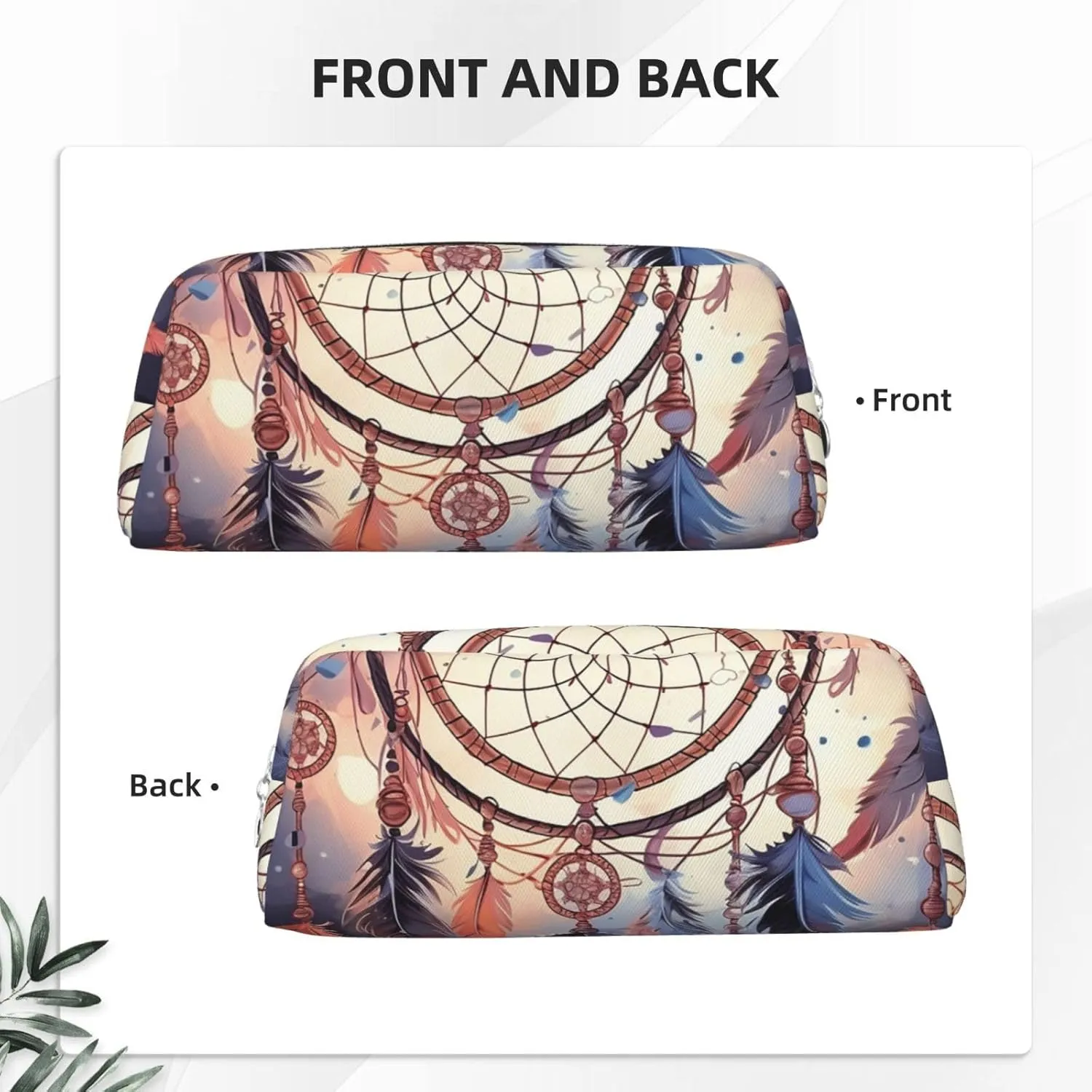 Native American Dream Catcher Makeup Bag Travel Cosmetic Bag for Women Men Pencil Case Zipper Toiletry Bag Purse