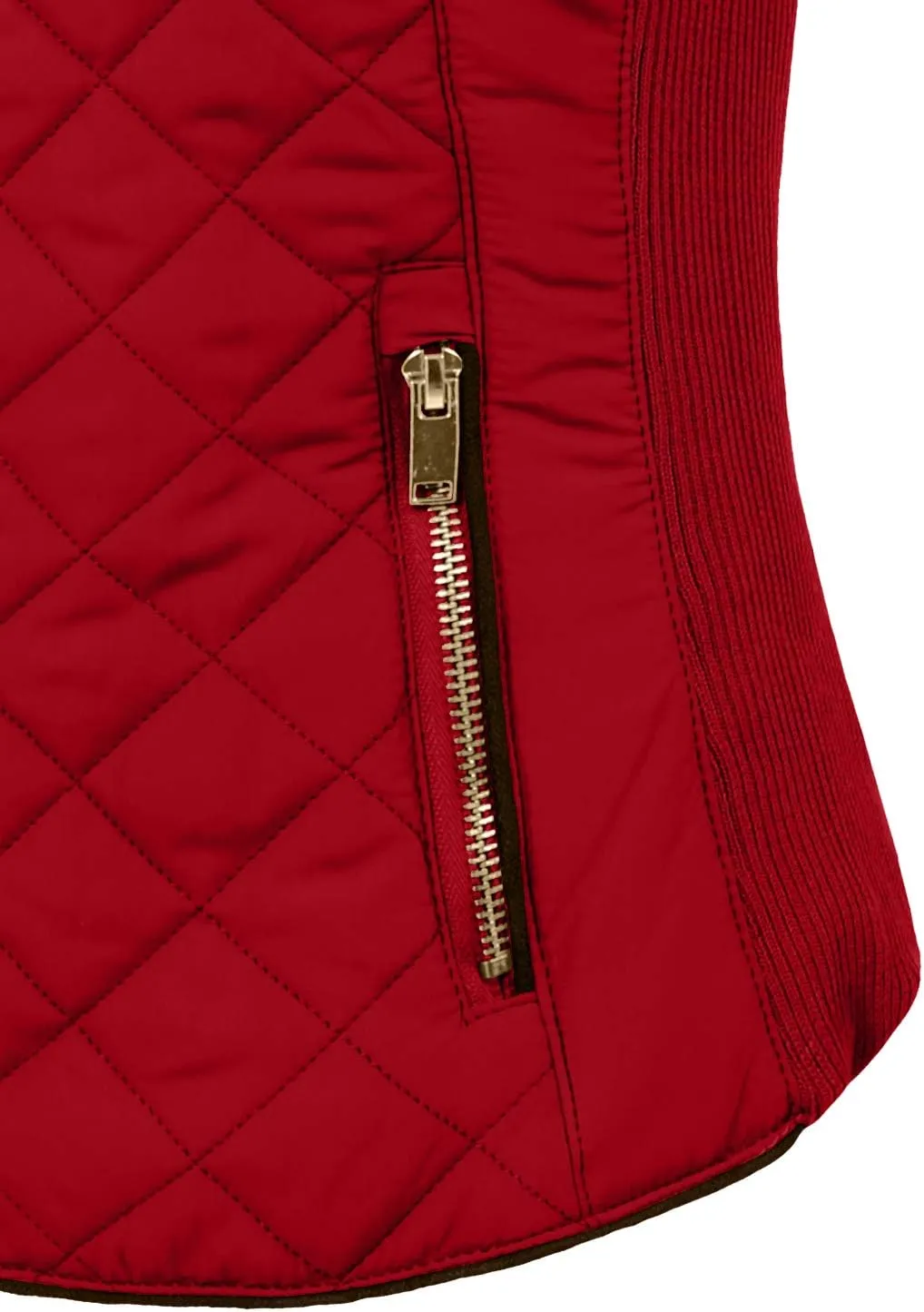 NE PEOPLE Women’s Quilted Vest – Reversible Lightweight Sleeveless Full Zip Up Faux Fur Lining Gilet Jacket with Pockets