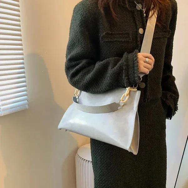 New Design Women's Handbag - Soft Synthetic Leather Crossbody Shoulder Bag with Large Capacity
