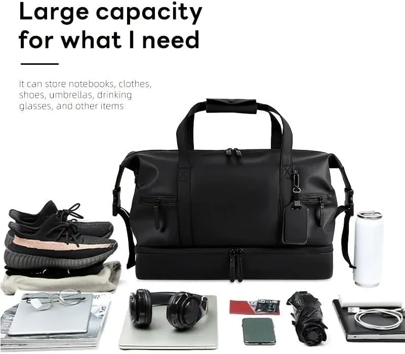 New Retro Short Trip Bag Large Capacity Duffel Motorcycle Training Travel Versatile Vacation Tote Waterproof Leisure Fitness Bag(1)