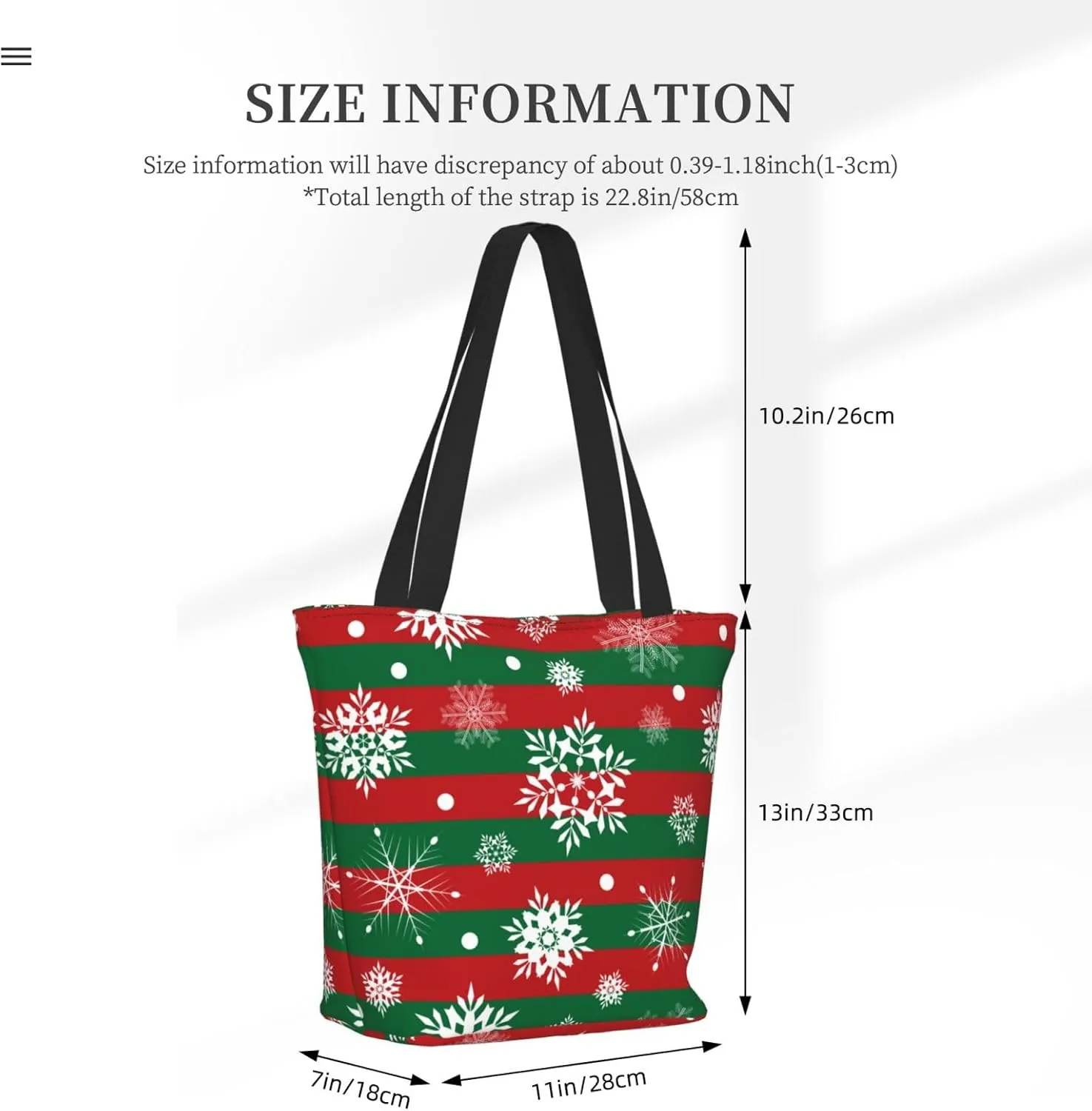 New Year Christmas Golden Openwork Shiny Snowflakes Tote Bag Women Reusable Shopping Bags Shoulder Bag