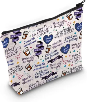 Next to Normal Musical Gift Musical Theater Next to Normal Quotes Makeup Zipper Pouch for Actor Actress (Invisible Girl)