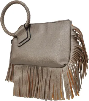 NGIL Women's Faux Leather Mini Wristlet Purse With Fringe Tassel, Wristlet Wallet Women's Handbag